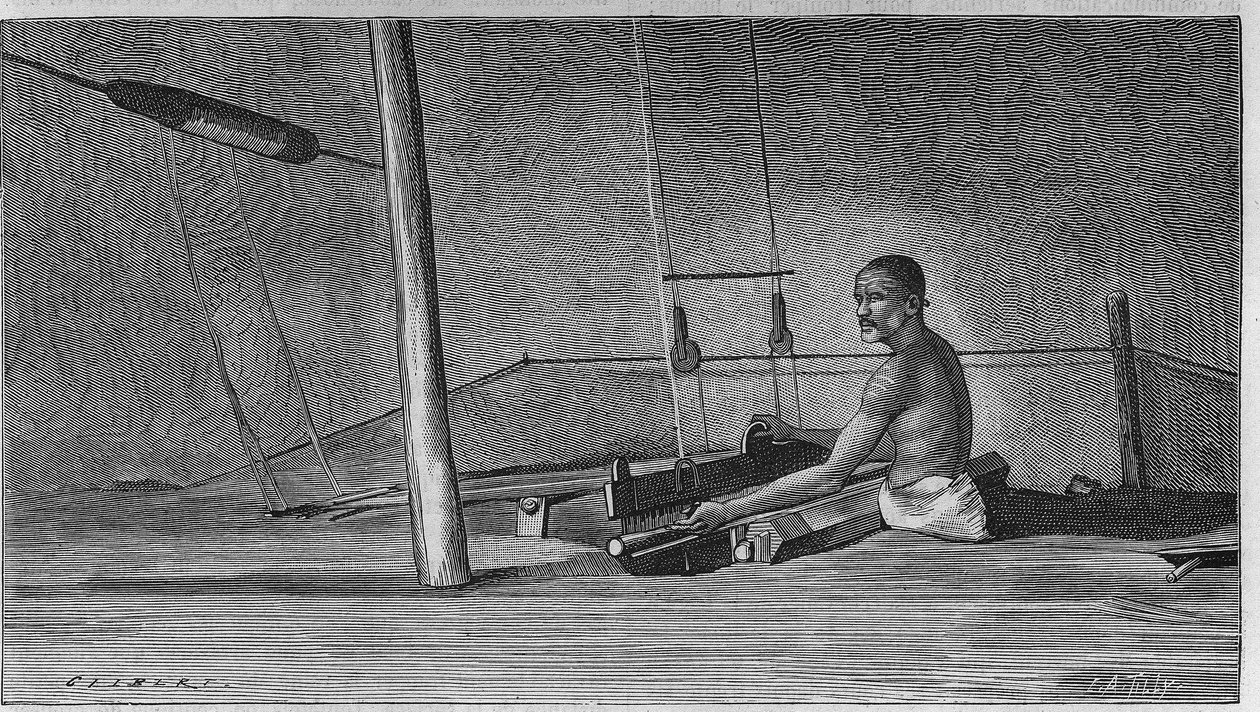 Tessitura in India: il mestiere del tessitore. da Unknown artist