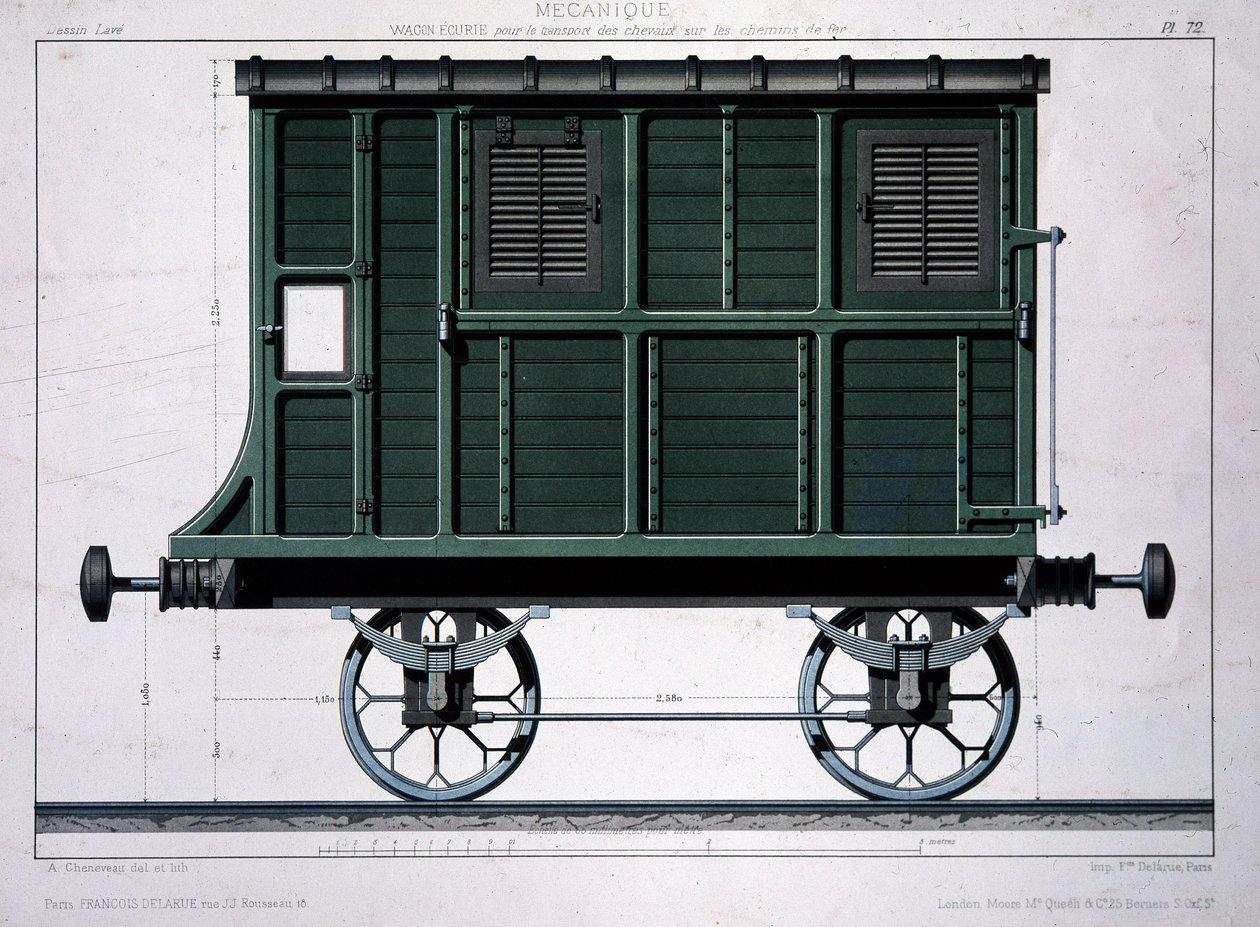 Carro stalla della Ferrovia Occidentale da Unknown artist