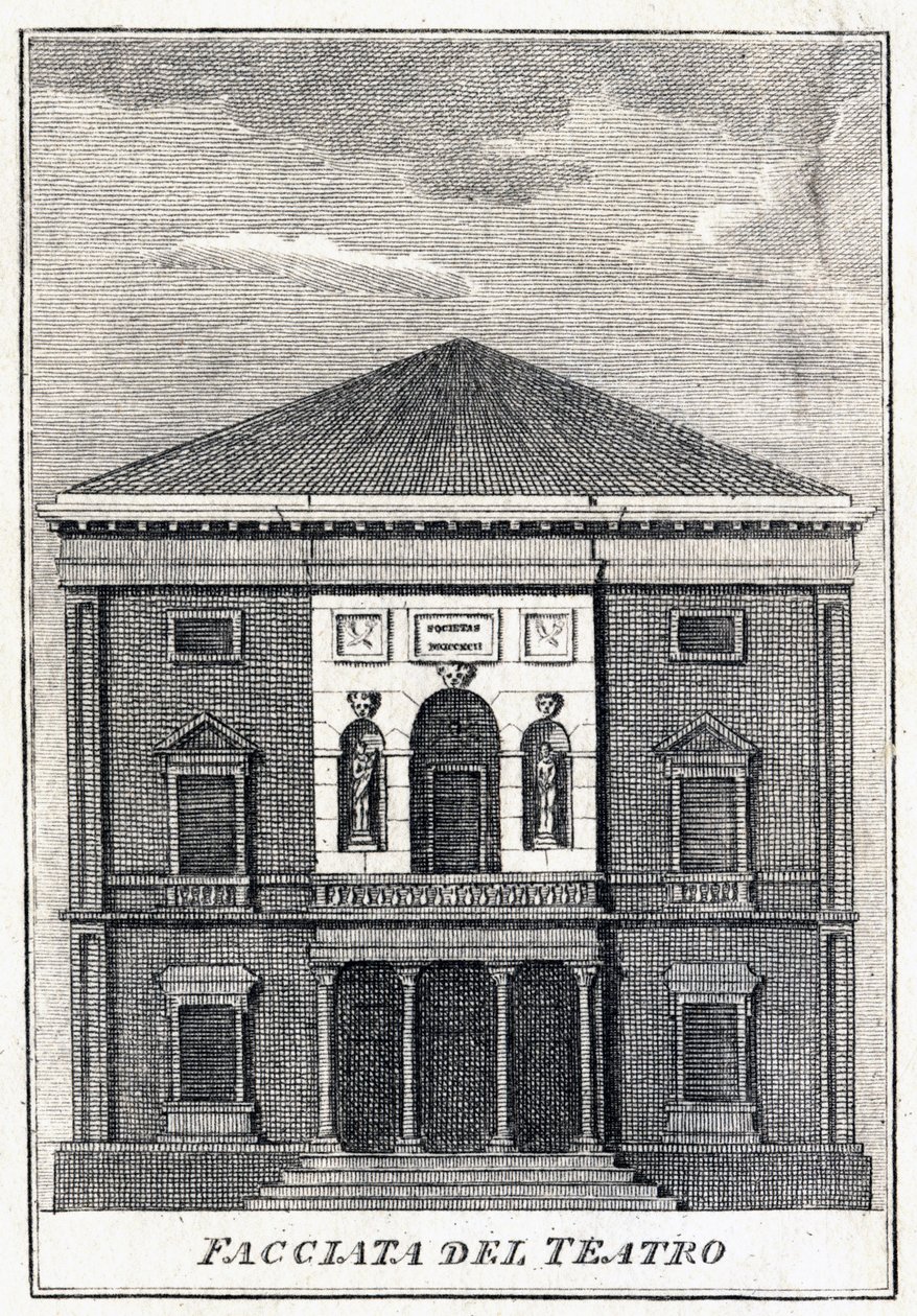 Facciata del Teatro La Fenice a Venezia a metà del XIX secolo da Unknown artist