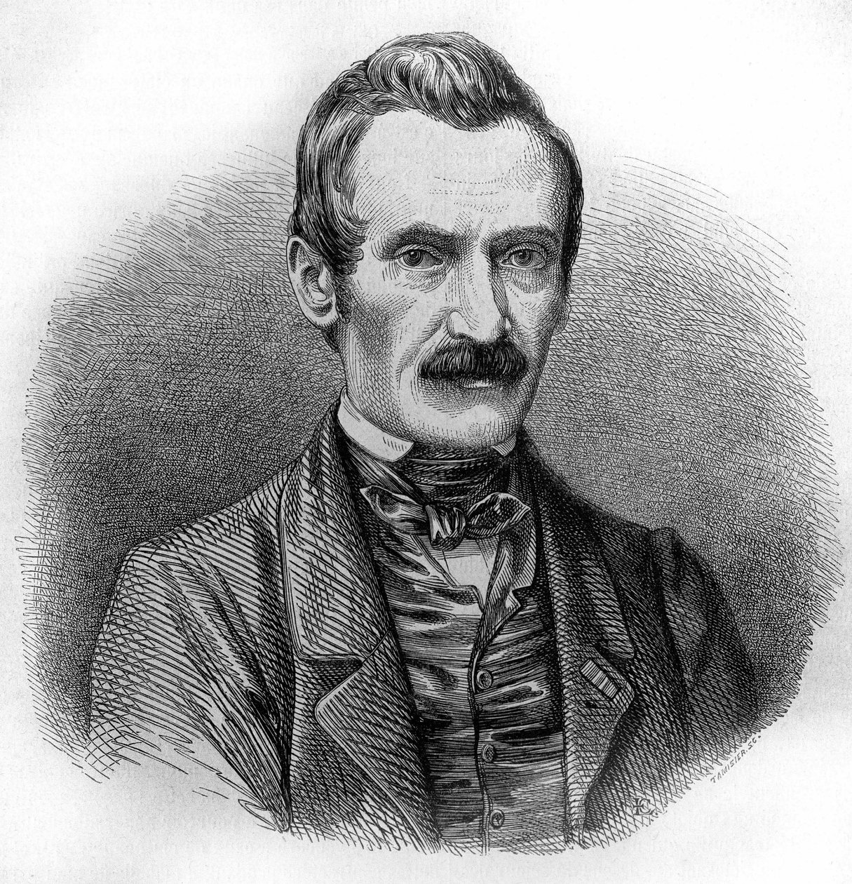 Ritratto di Alexandre Calame, pittore e incisore svizzero da Unknown artist