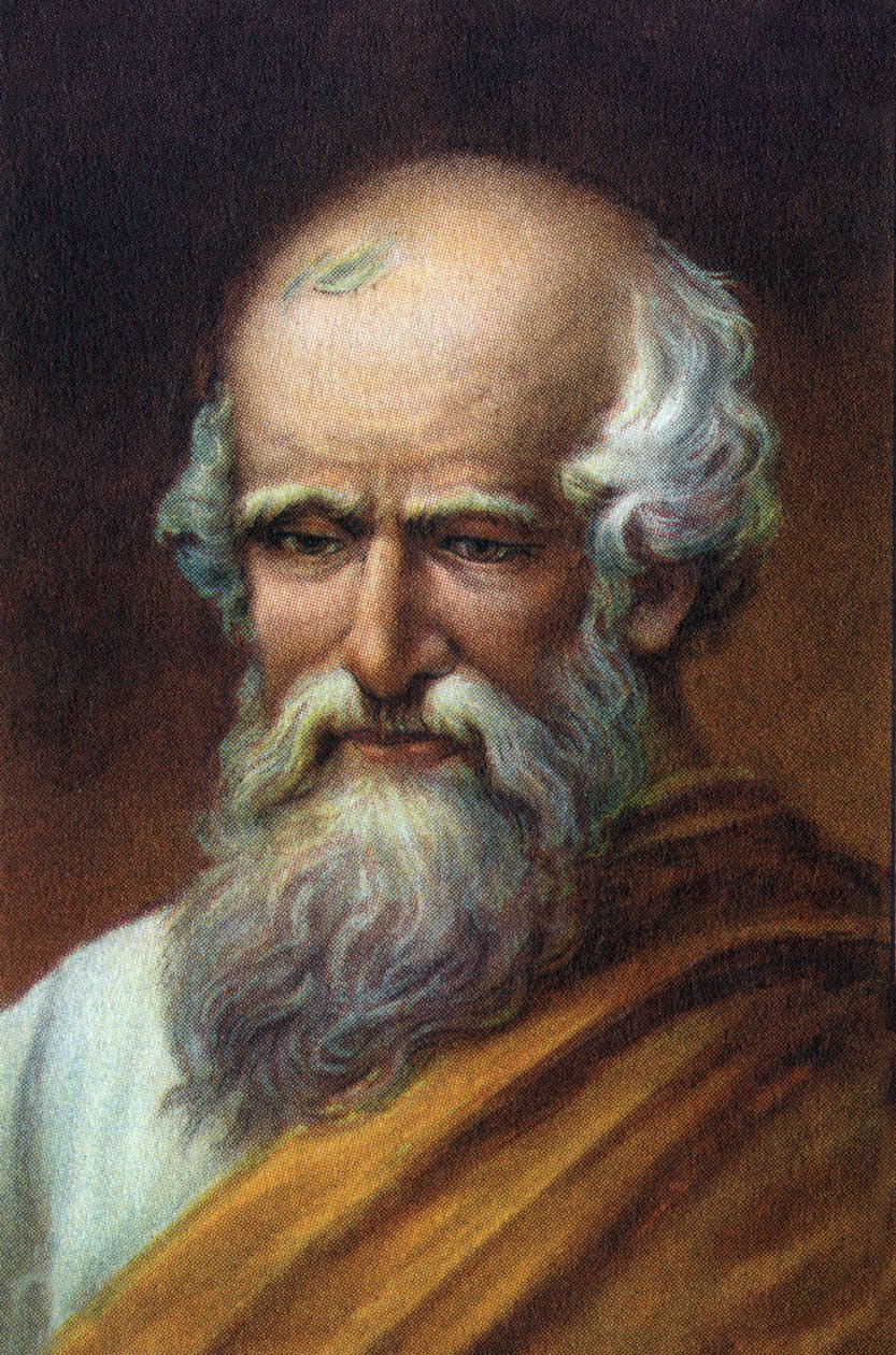 ritratto di Archimede di Siracusa, scienziato greco di Sicilia, fisico, matematico e ingegnere. da Unknown Artist