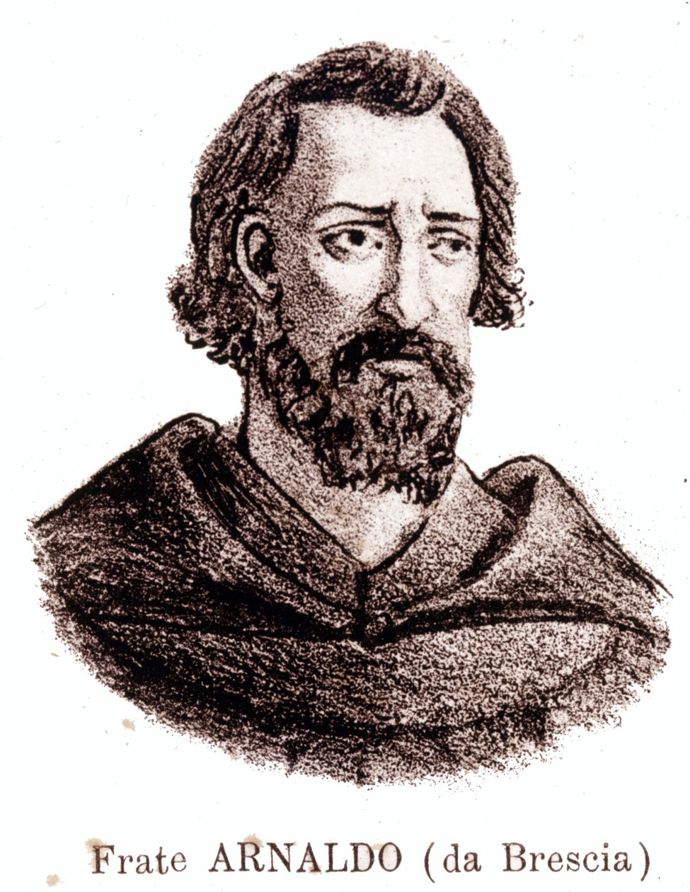 Ritratto di Arnaldo da Brescia (1090 - 1155), riformatore politico e religioso italiano da Unknown artist