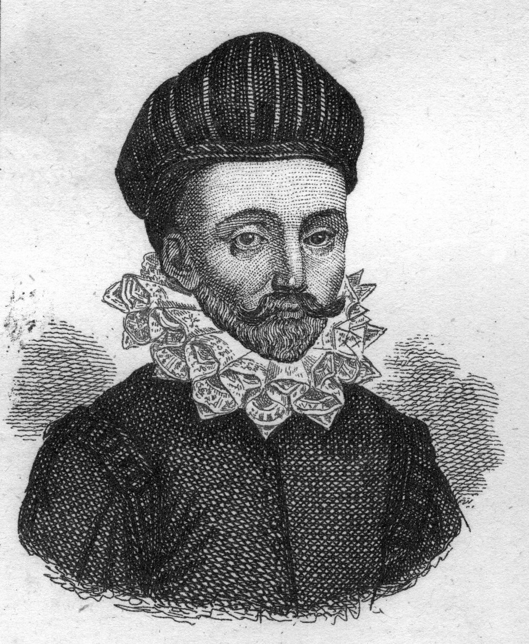 Ritratto di François GAUCHER, detto Scevole de SAINT MARTHE. Scrittore francese del XVI secolo. Incisione del 1835 da Unknown artist