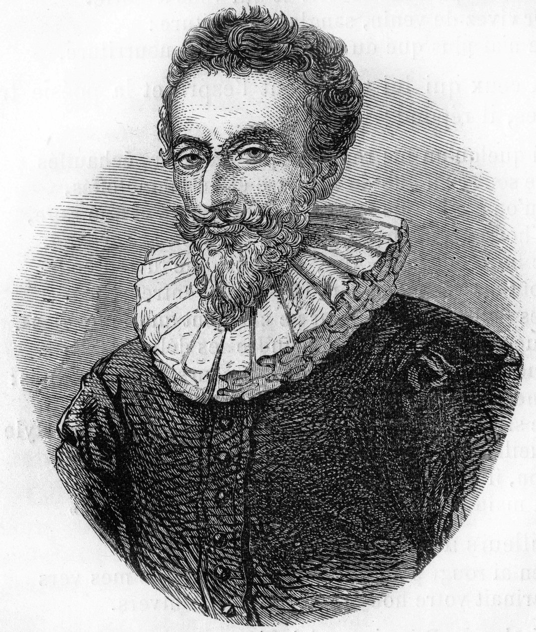 Ritratto di François de Malherbe, poeta francese (incisione del 1866) da Unknown artist
