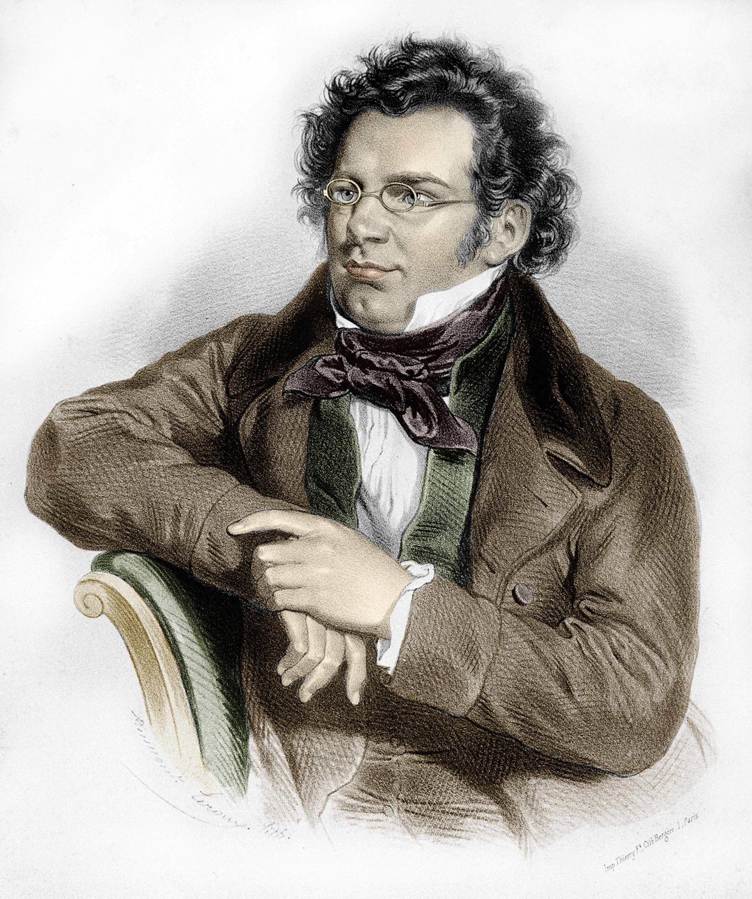 Ritratto di Franz Schubert (1797-1828), compositore austriaco da Unknown artist