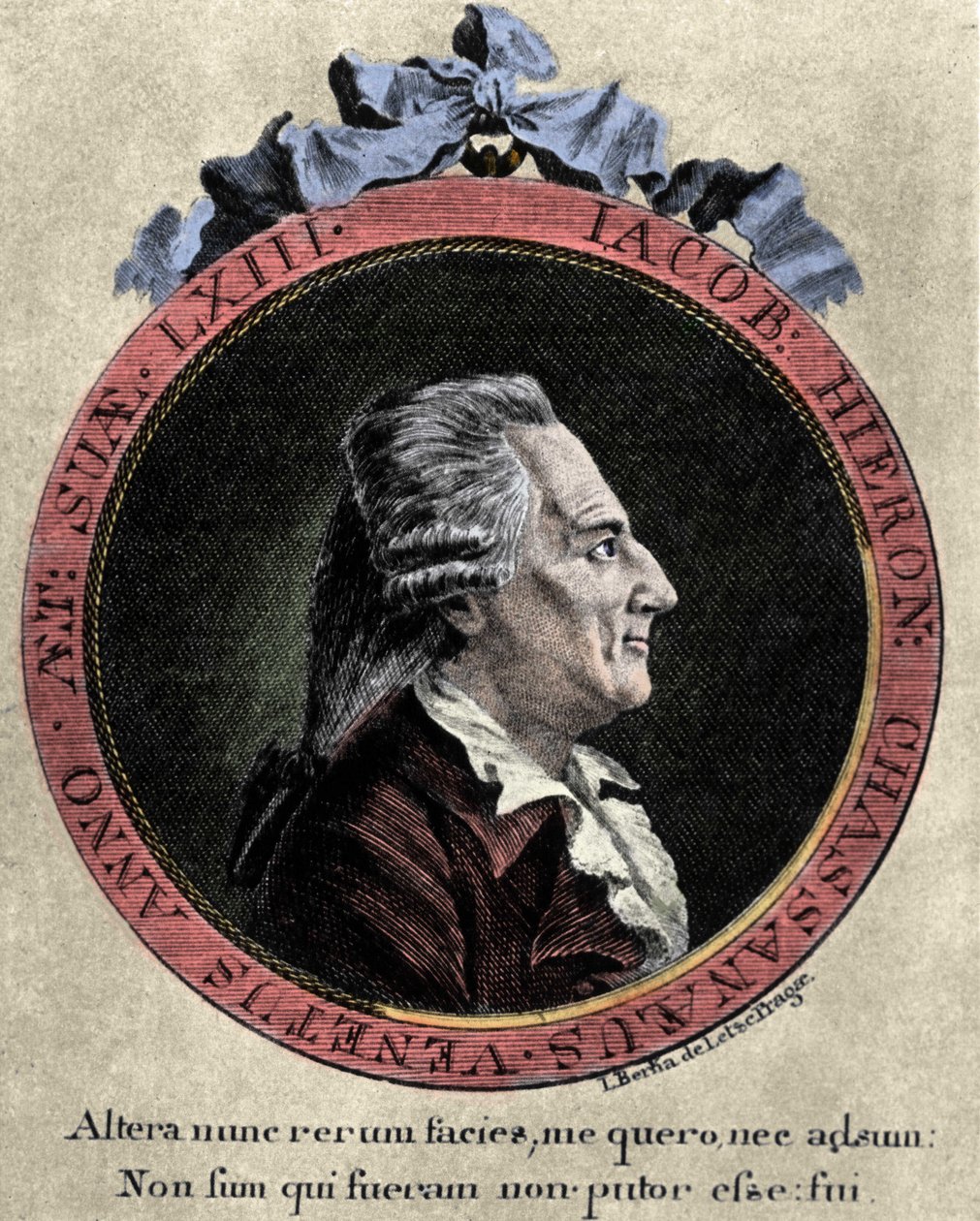 Ritratto di Giovanni Giacomo Casanova (1725-1798), avventuriero e scrittore italiano. ritratto di Johann Berka da "Icosameron o Storia di Edoardo ed Elisabetta che trascorrono ottantuno anni con i Megamicres, abitanti nativi del Protocosmo nell