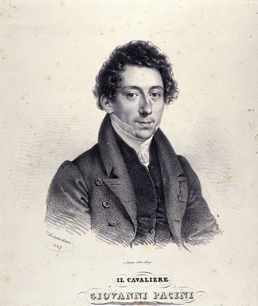 Ritratto di Giovanni Pacini, compositore italiano (1796-1867) da Unknown artist