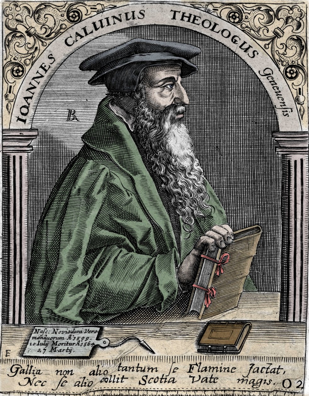 Ritratto di Jean Calvin, riformatore religioso e scrittore francese da Unknown artist
