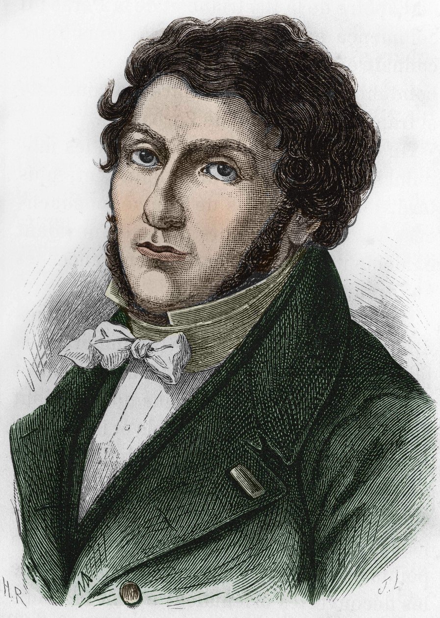 Ritratto di Jean François Champollion detto Champollion il Giovane, egittologo francese (1790-1832) da Unknown artist