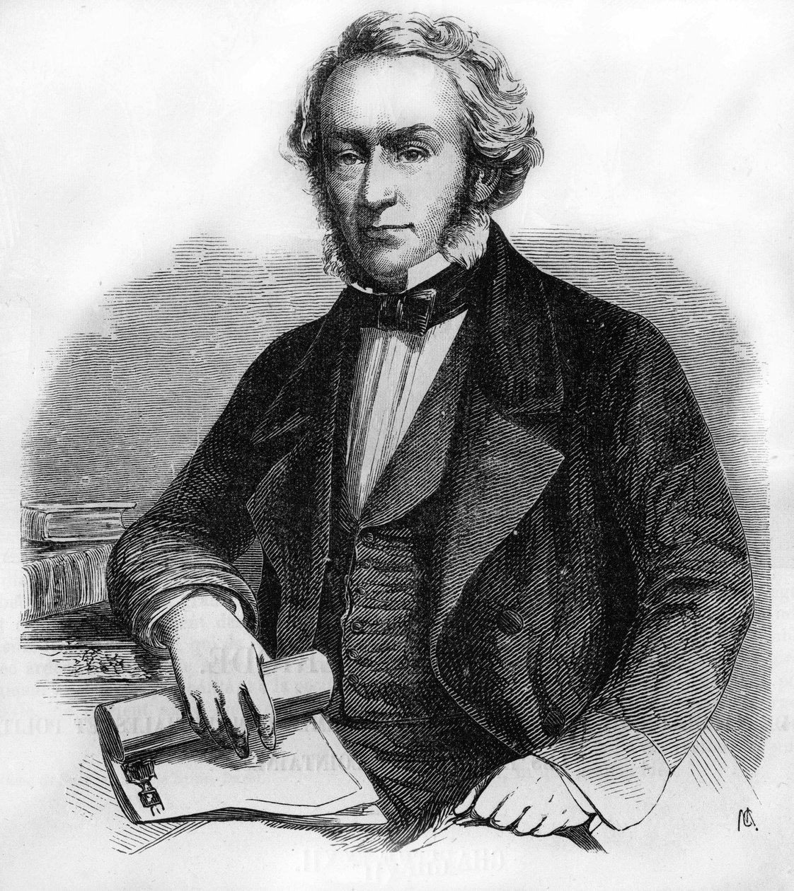 Ritratto di Richard Cobden. Economista e politico britannico (1804-1865). Incisione del 1866 da Unknown artist