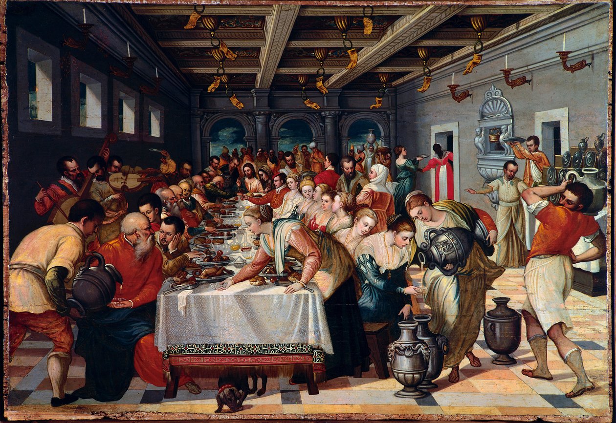 Le nozze di Cana I personaggi sono vetus nel veneziano da Unknown artist