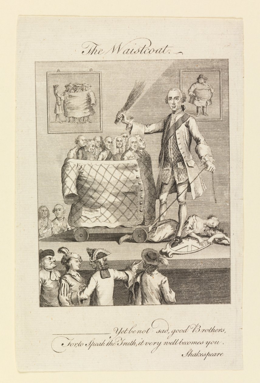 Il panciotto (Caricatura sulla moda dei panciotti) da Unknown, English