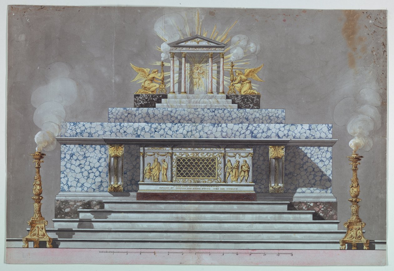 Altare dedicato a una martire vergine [Santa Lucia?] da Unknown, Italian