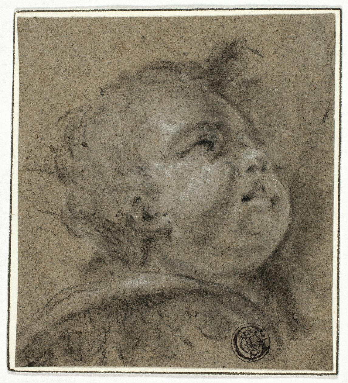 Il volto rovesciato del putto da Unknown Italian