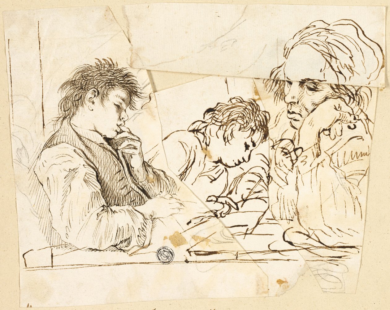 Schizzi di ragazzi di scuola da Unknown Italian