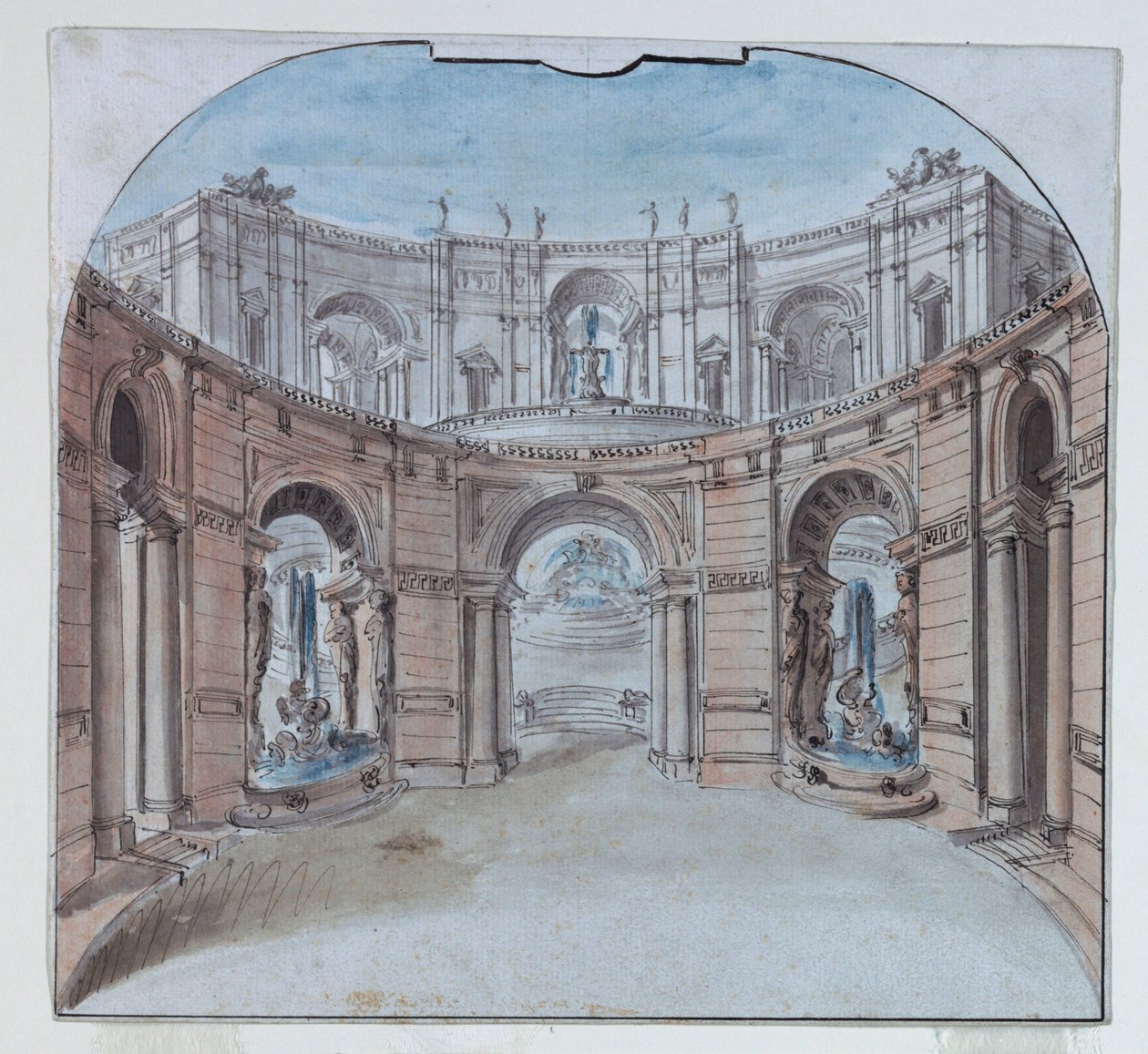 Scenografia: Architettura del palazzo da Unknown, Italian