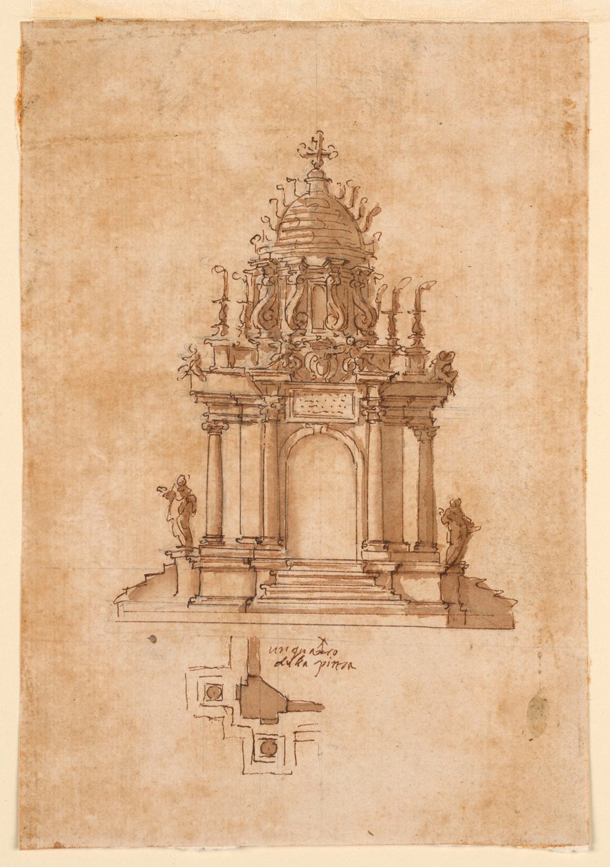 Disegno, Catafalco, 1631 ca. da Unknown artistUnknown artist