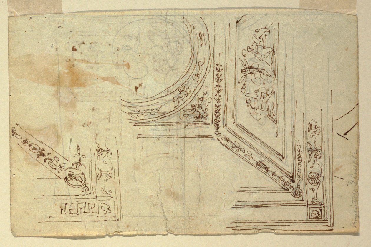 Disegno, decorazioni del soffitto, 1810-1820 da Unknown artistUnknown artist