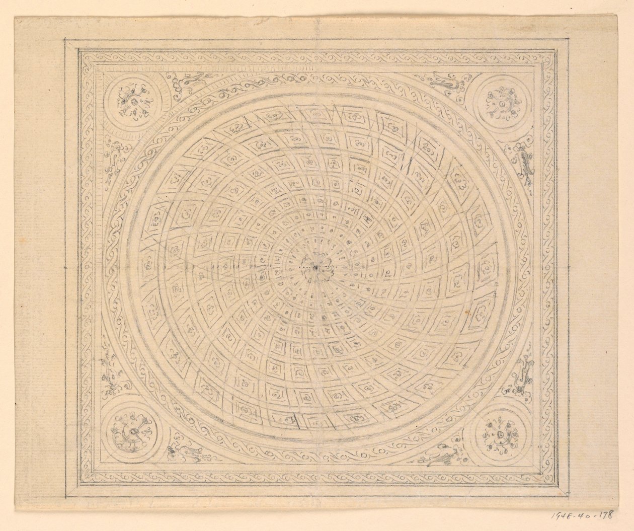 Disegno, progetto del soffitto, 1815-22 da Unknown artistUnknown artist