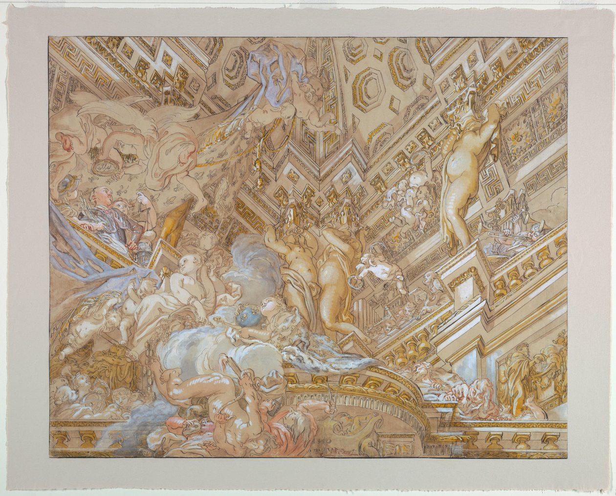 Disegno, progetto di soffitto, 1727 ca. da Unknown artistUnknown artist