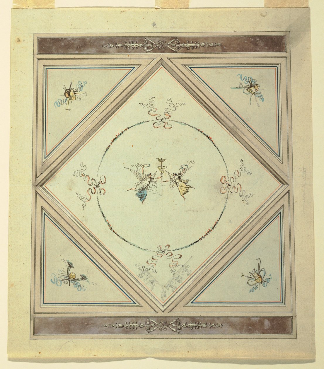 Disegno, soffitto di una camera da letto, 1820-23 da Unknown artistUnknown artist