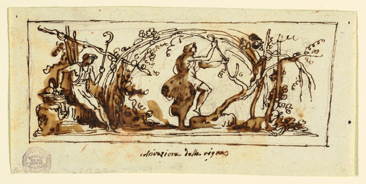 Disegno, Celebrazione della vite, 1800 ca. da Unknown artistUnknown artist