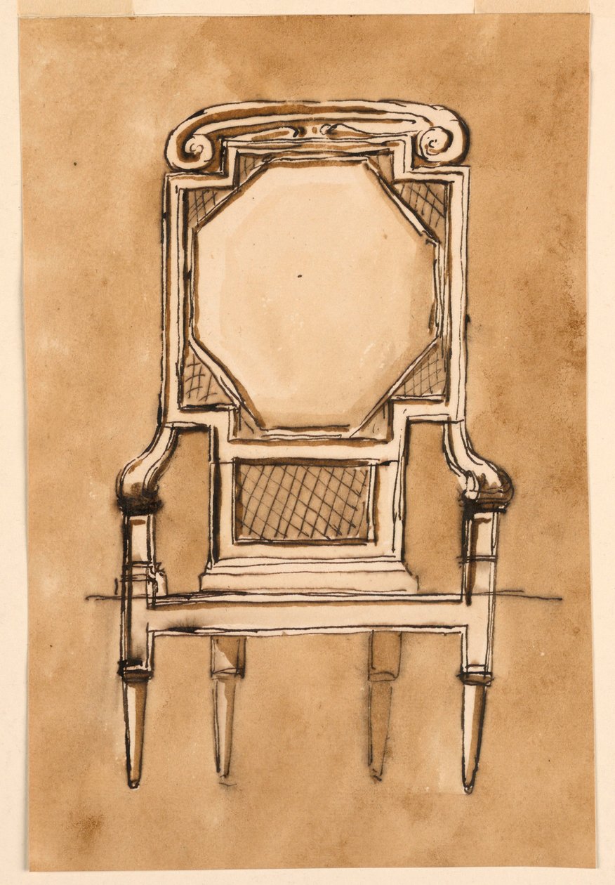 Disegno, Sedia, 1780-1790 da Unknown artistUnknown artist