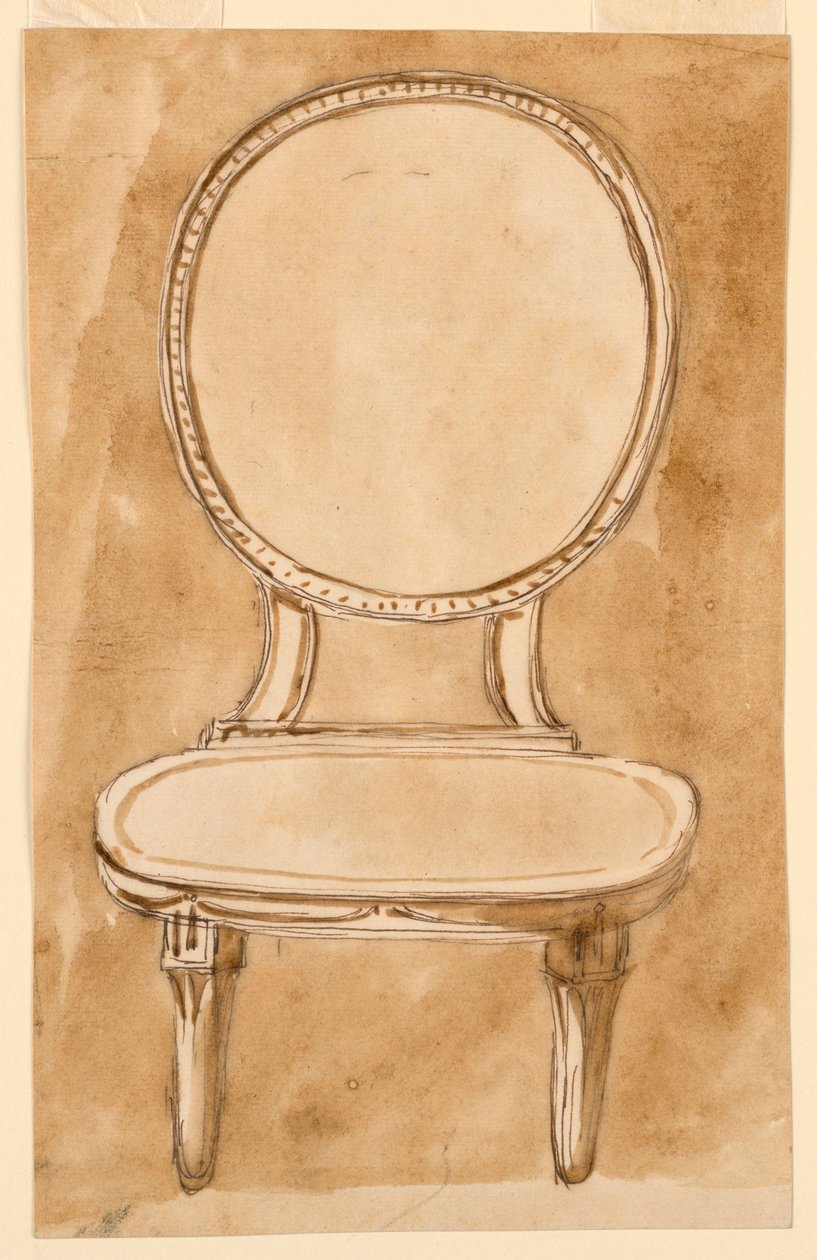 Disegno, Sedia, 1780-90 da Unknown artistUnknown artist