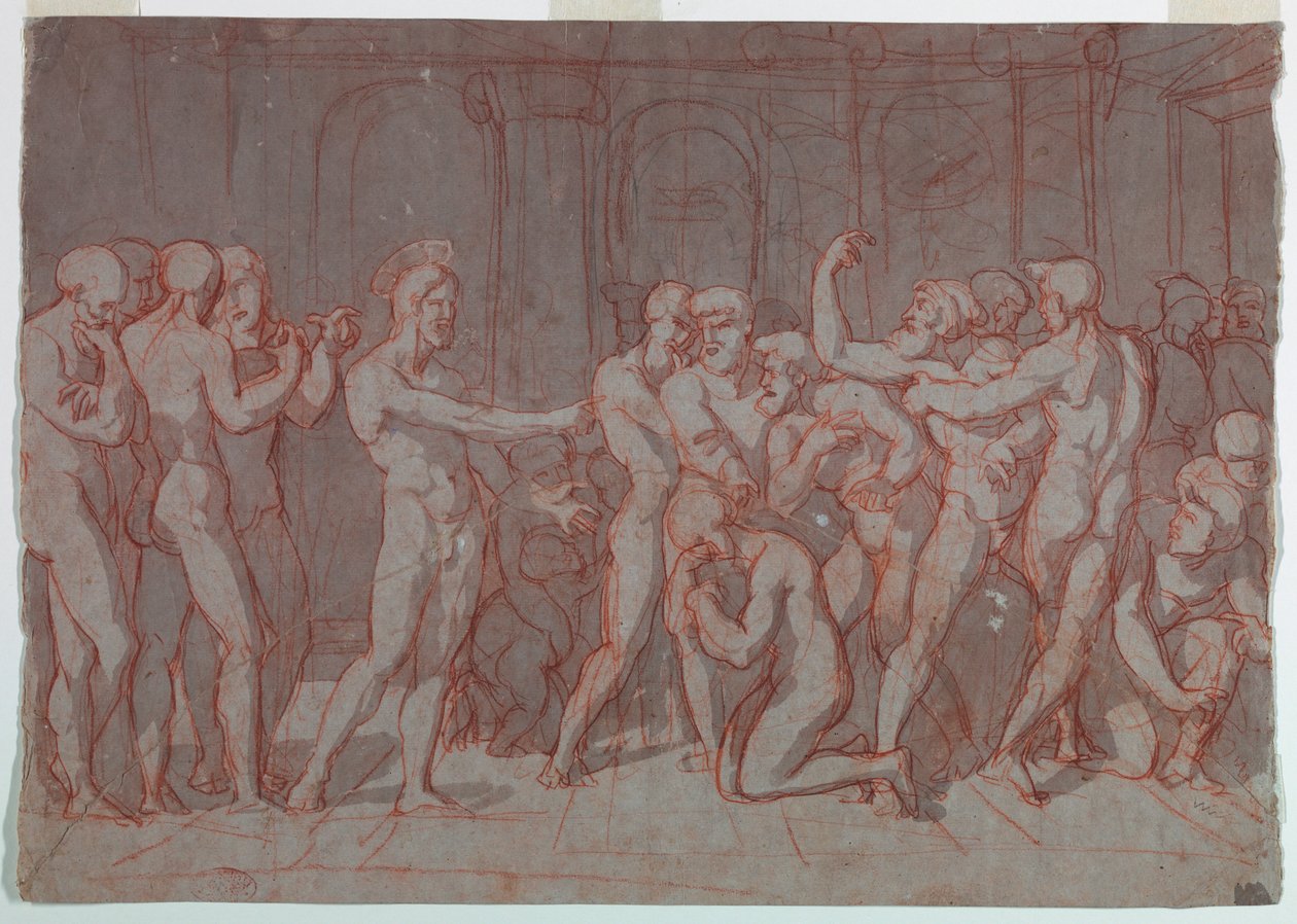 Disegno, Cristo e la donna adultera, 1800 ca. da Unknown artistUnknown artist