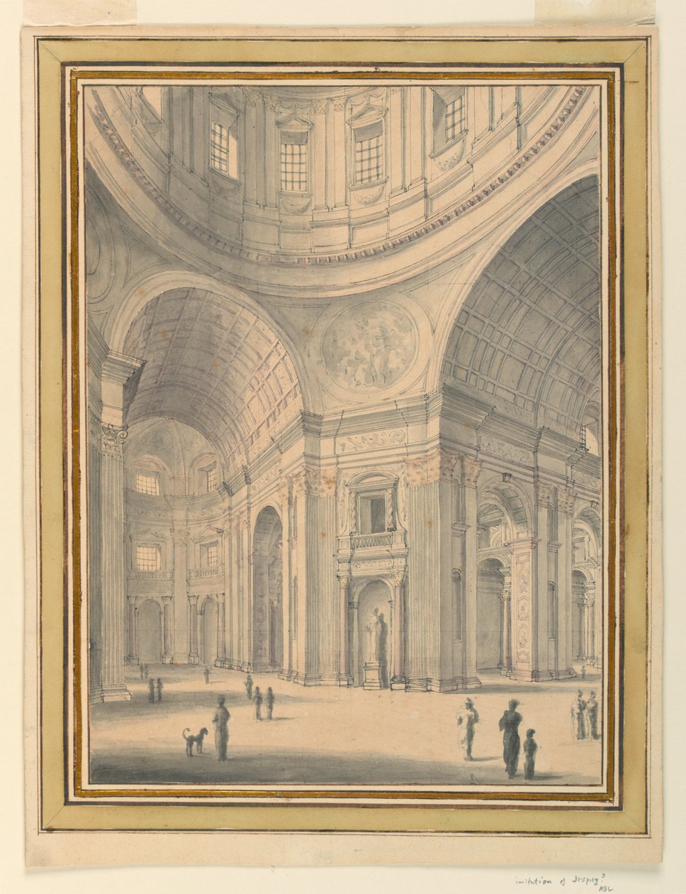 Disegno, interno di una chiesa, 1770 ca. da Unknown artistUnknown artist