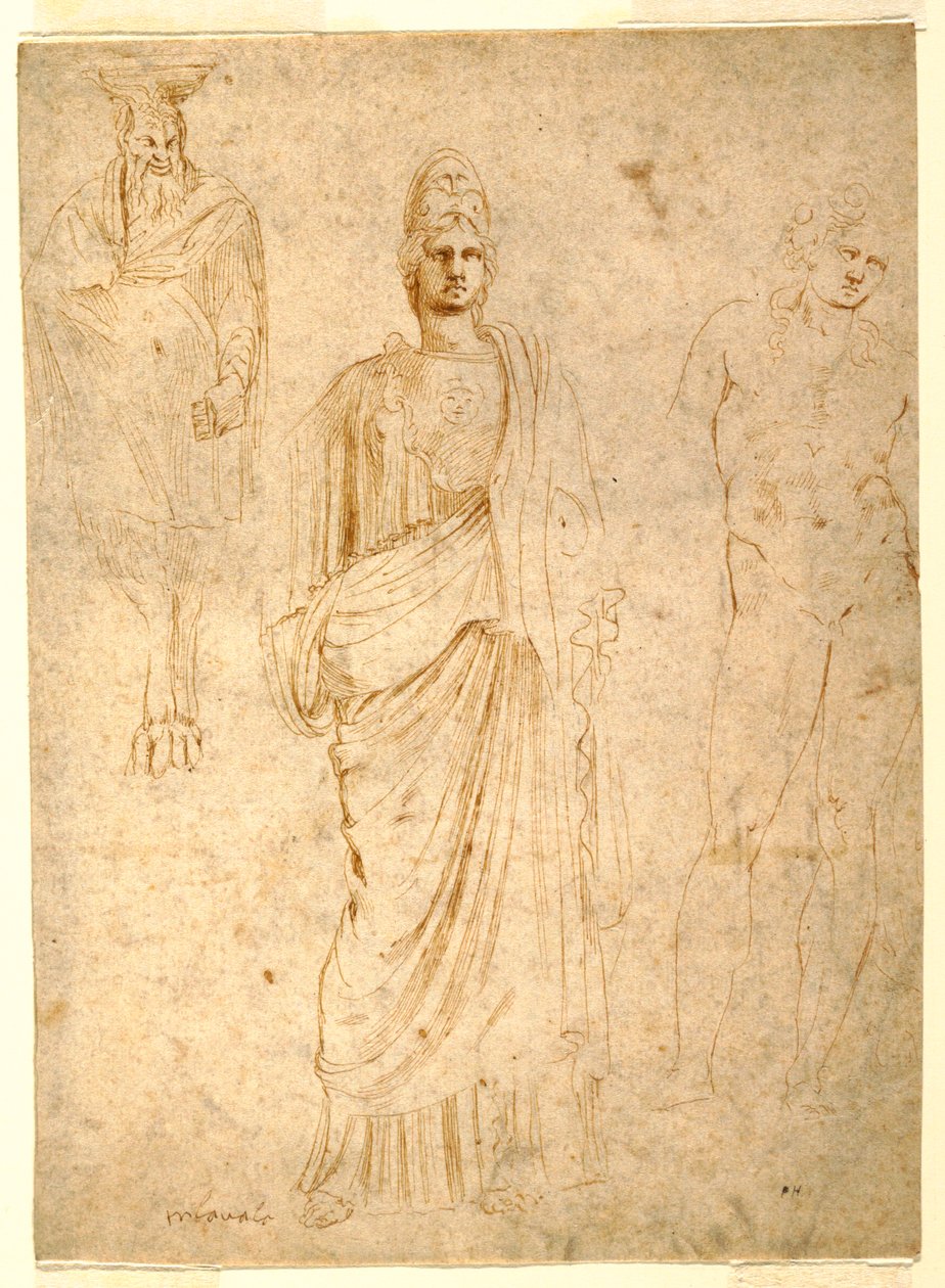 Disegno, Figure classiche, 1550 ca. da Unknown artistUnknown artist