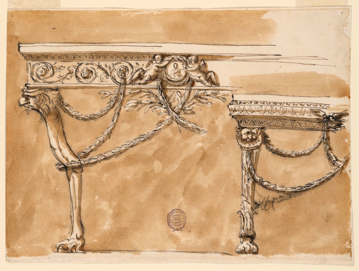 Disegno, Tavolini da salotto, 1790 ca. da Unknown artistUnknown artist