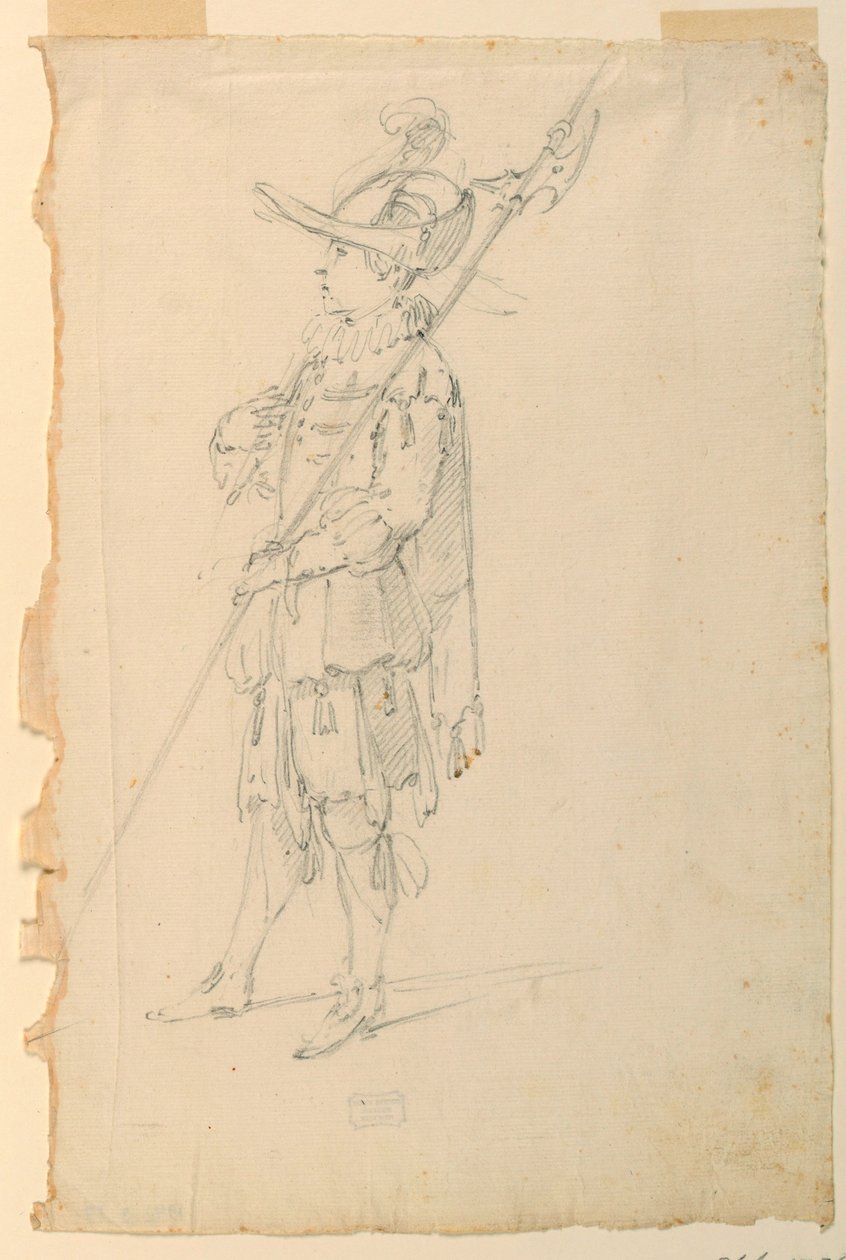 Disegno, Costume Design: Alabardiere per un balletto, 1720 ca. da Unknown artistUnknown artist