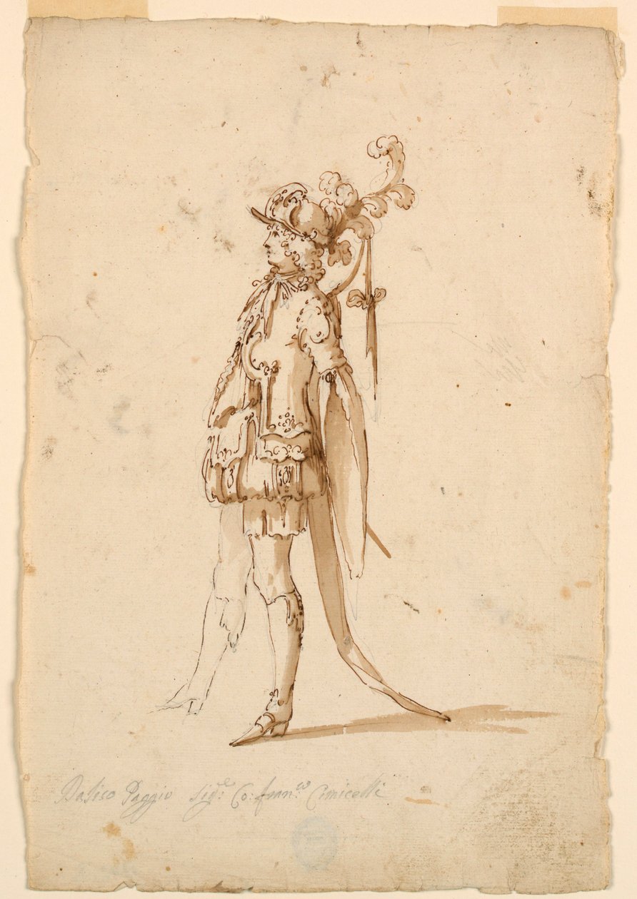Disegno, Costumista: Pagina per un balletto, 1720 ca. da Unknown artistUnknown artist