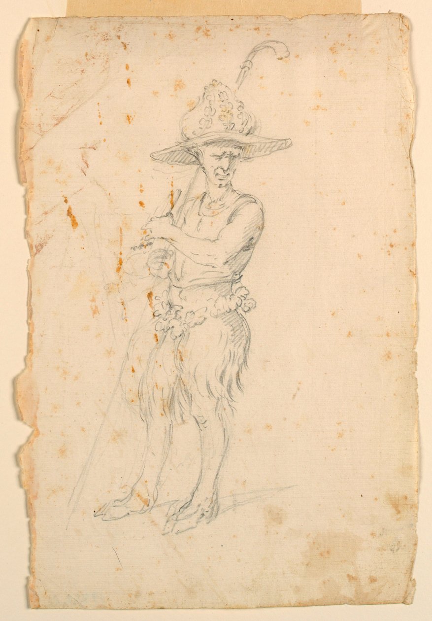 Disegno, Costumista: Satiro per un balletto, 1720 ca. da Unknown artistUnknown artist