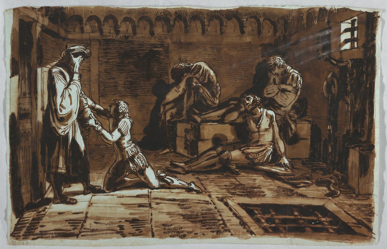 Disegno, Morte del conte Ugolino e dei suoi figli, 1815-1823 da Unknown artistUnknown artist