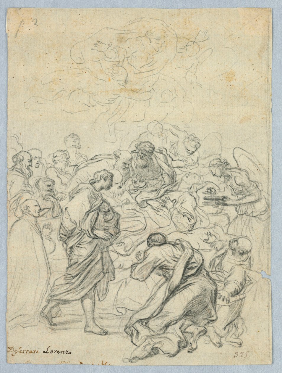 Disegno, Morte della Vergine, XVII-XIX secolo da Unknown artistUnknown artist