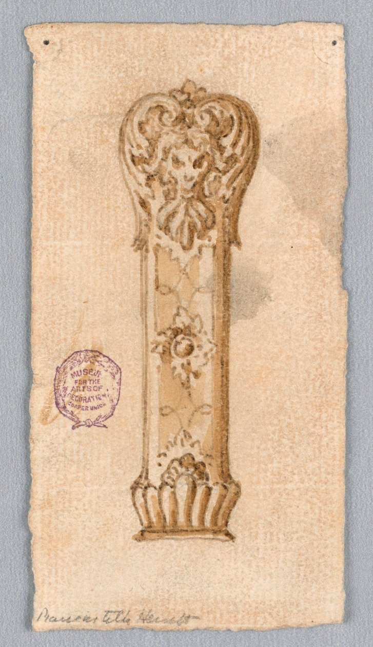 Disegno, Progetto di una maniglia, XVII-XIX secolo da Unknown artistUnknown artist