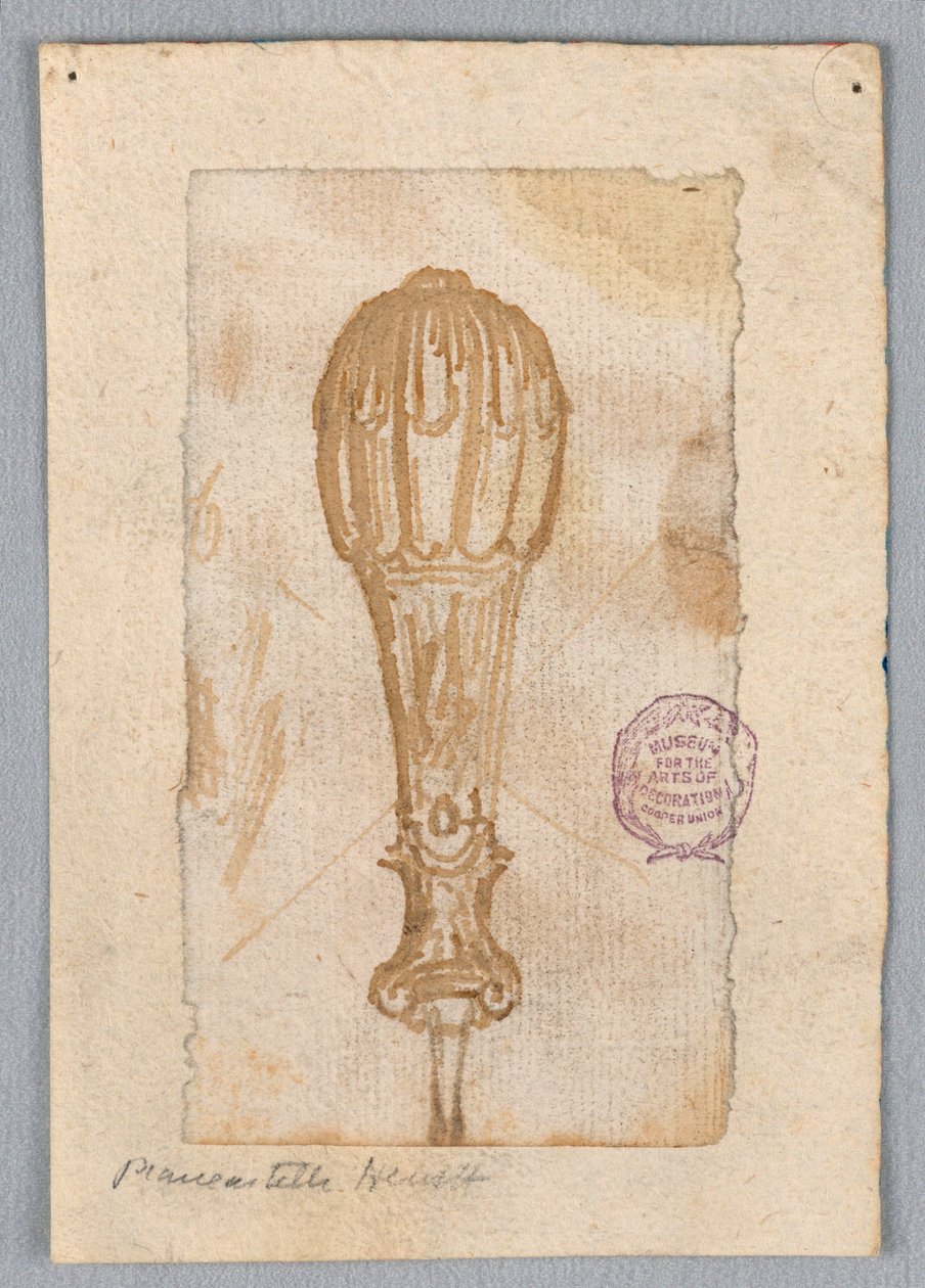 Disegno, Progettazione di una maniglia, XVII-XIX secolo da Unknown artistUnknown artist