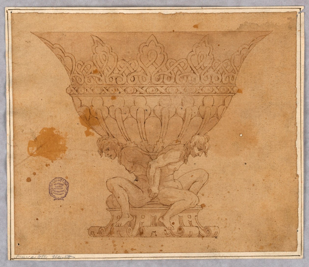 Disegno, progetto per una ciotola, XVII-XIX secolo da Unknown artistUnknown artist