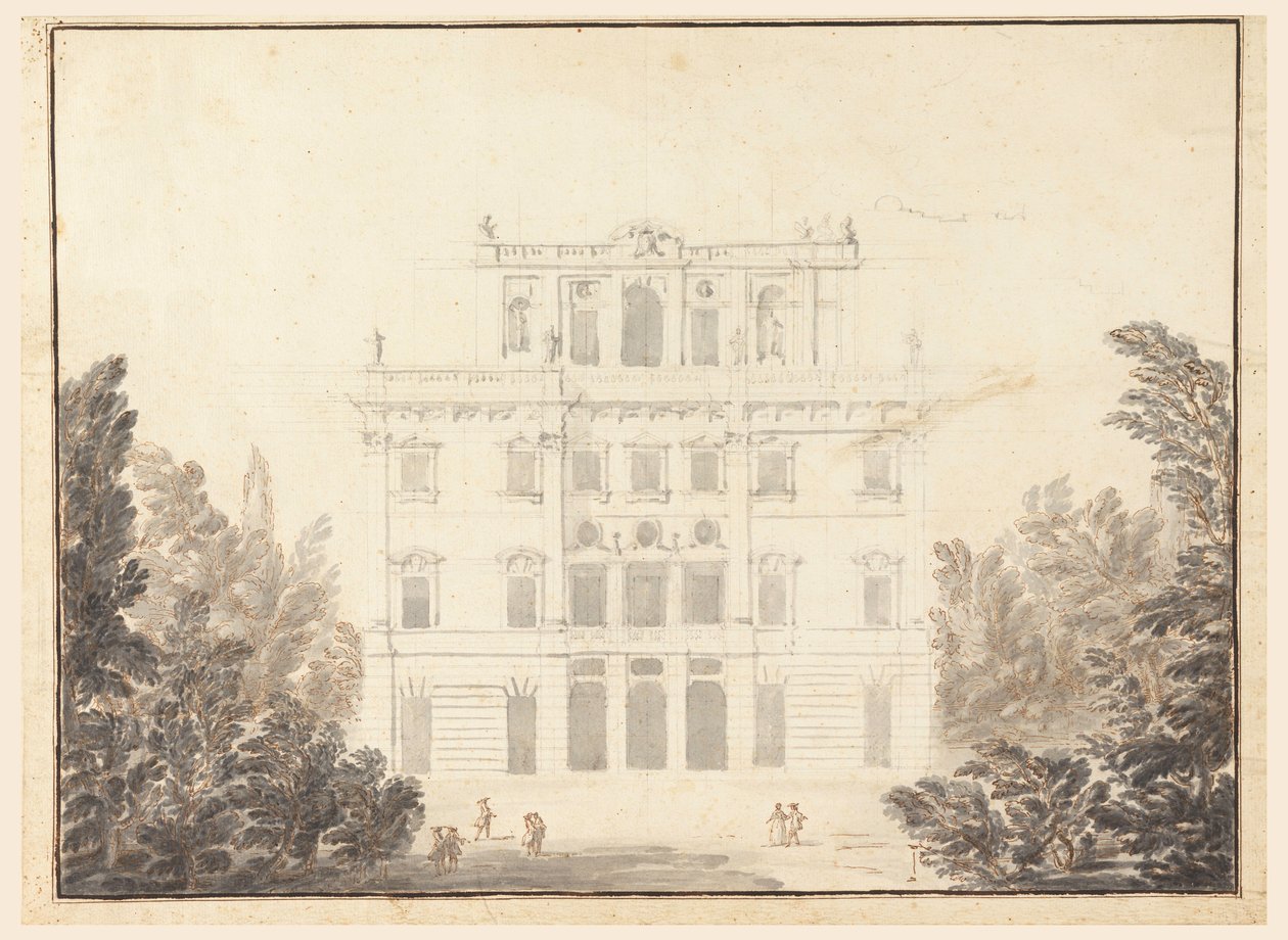 Disegno, progetto per un casinò in un parco, 1728-84 da Unknown artistUnknown artist