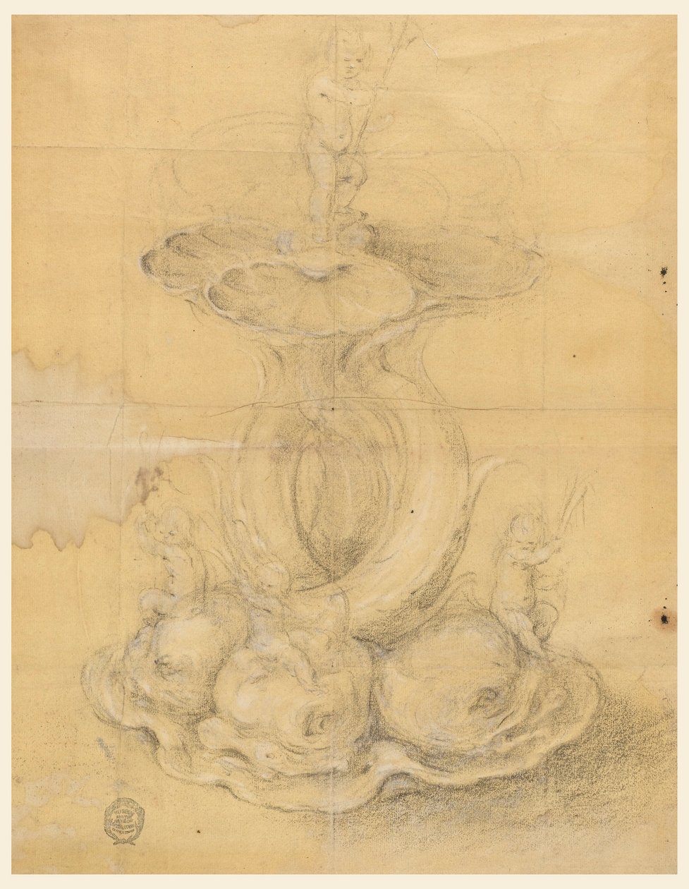 Disegno, progetto per un centrotavola, 1630-60 da Unknown artistUnknown artist