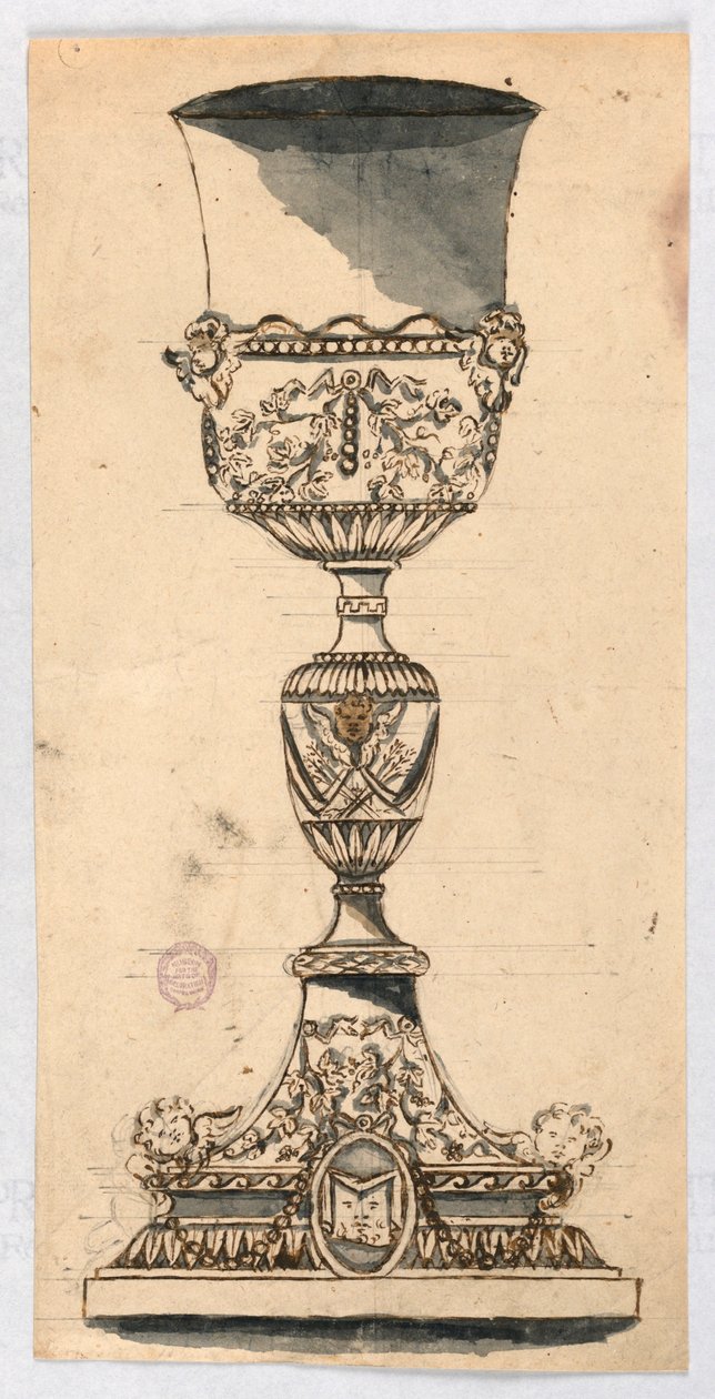 Disegno, Progetto per un calice, XVII-XIX secolo da Unknown artistUnknown artist