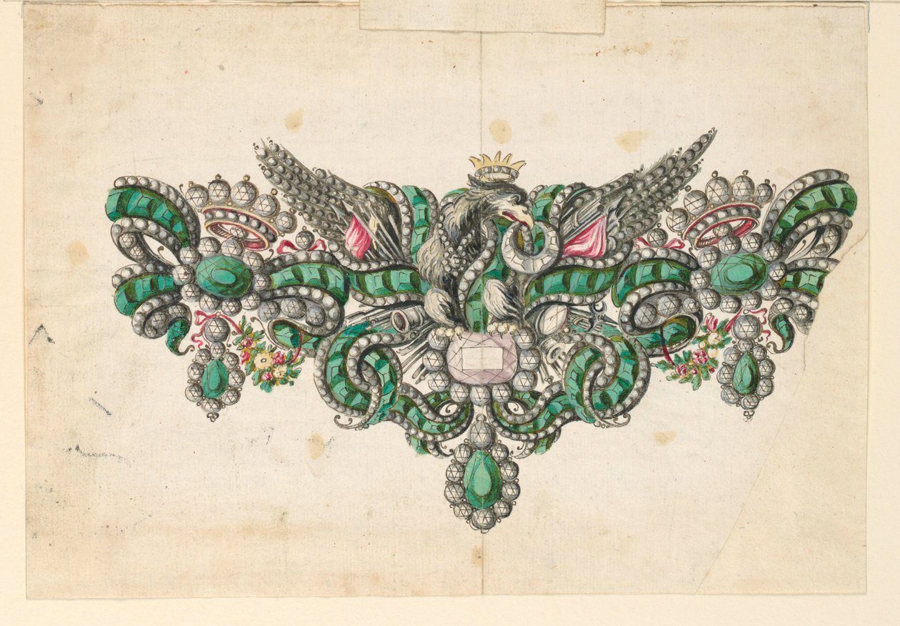 Disegno, progetto per una spilla, 1740-50 da Unknown artistUnknown artist