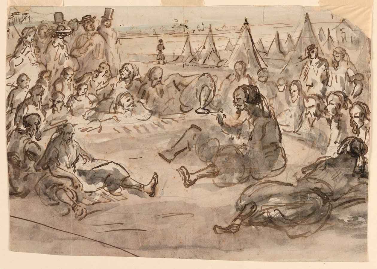 Disegno, Zuavi nel campo di St. Maur, 1859 da Unknown artistUnknown artist