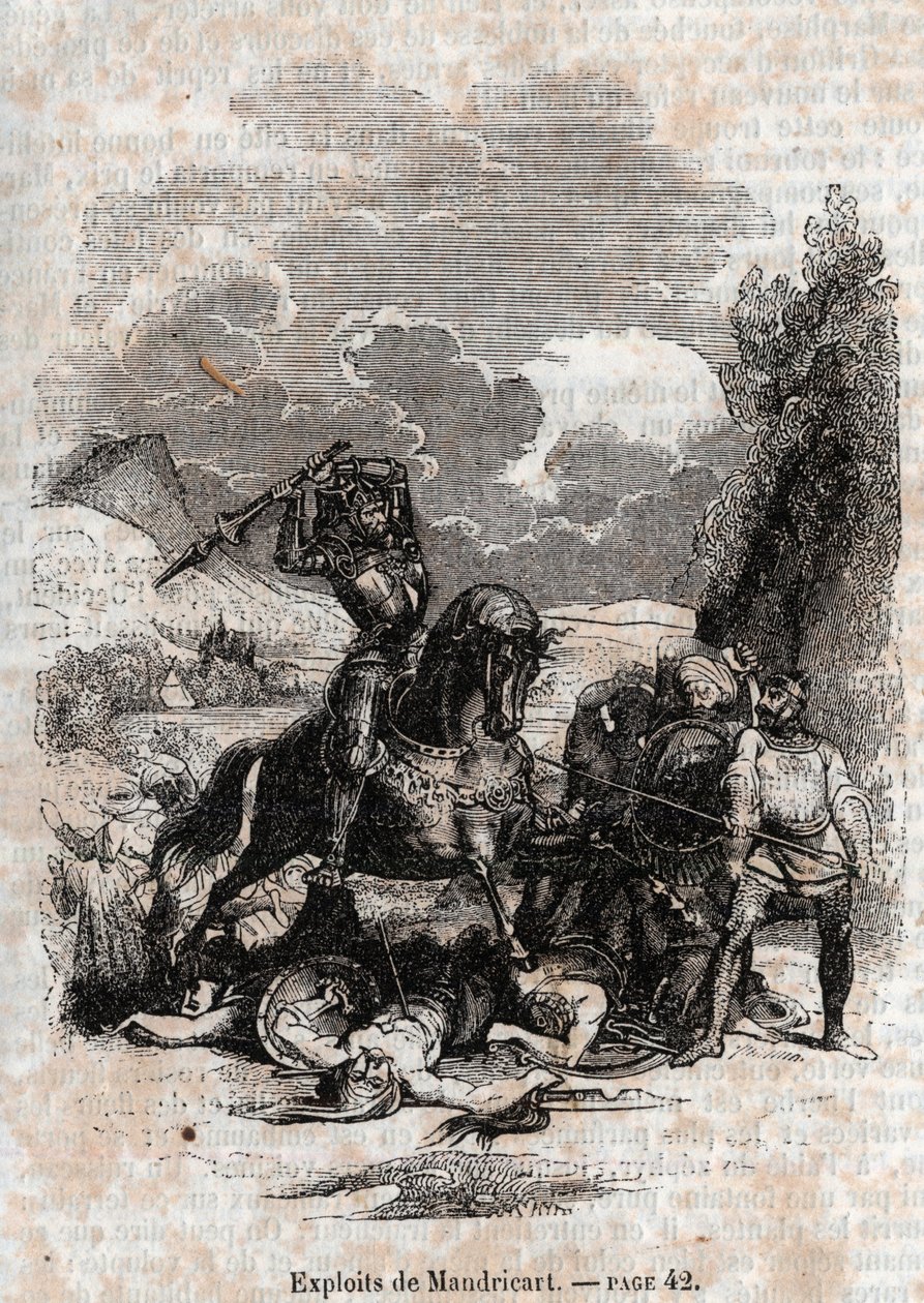 Incisione del 1851 da “Orlando Furioso” da Unknown artist