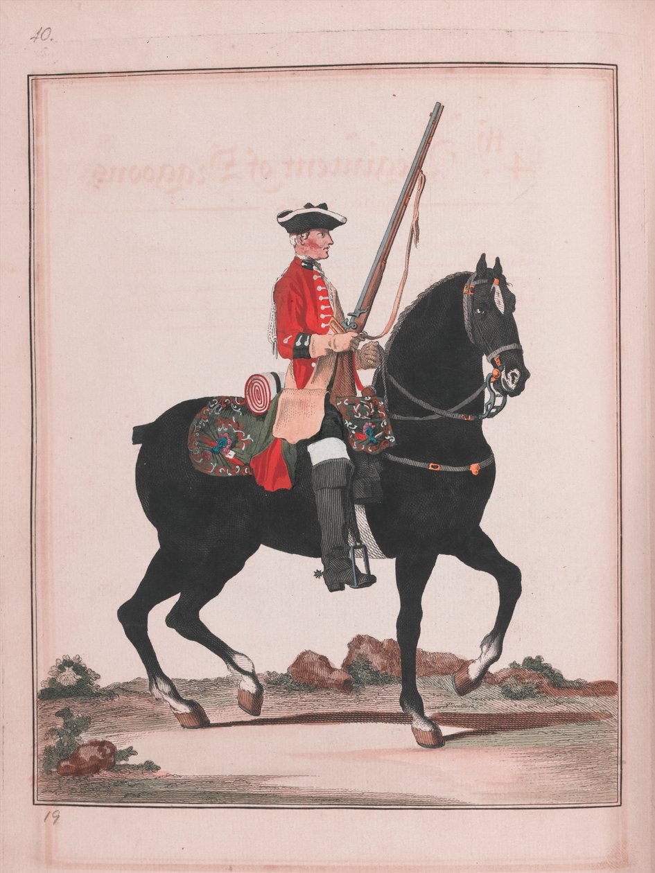 4º Reggimento Dragoni (incisione) da Unknown artist