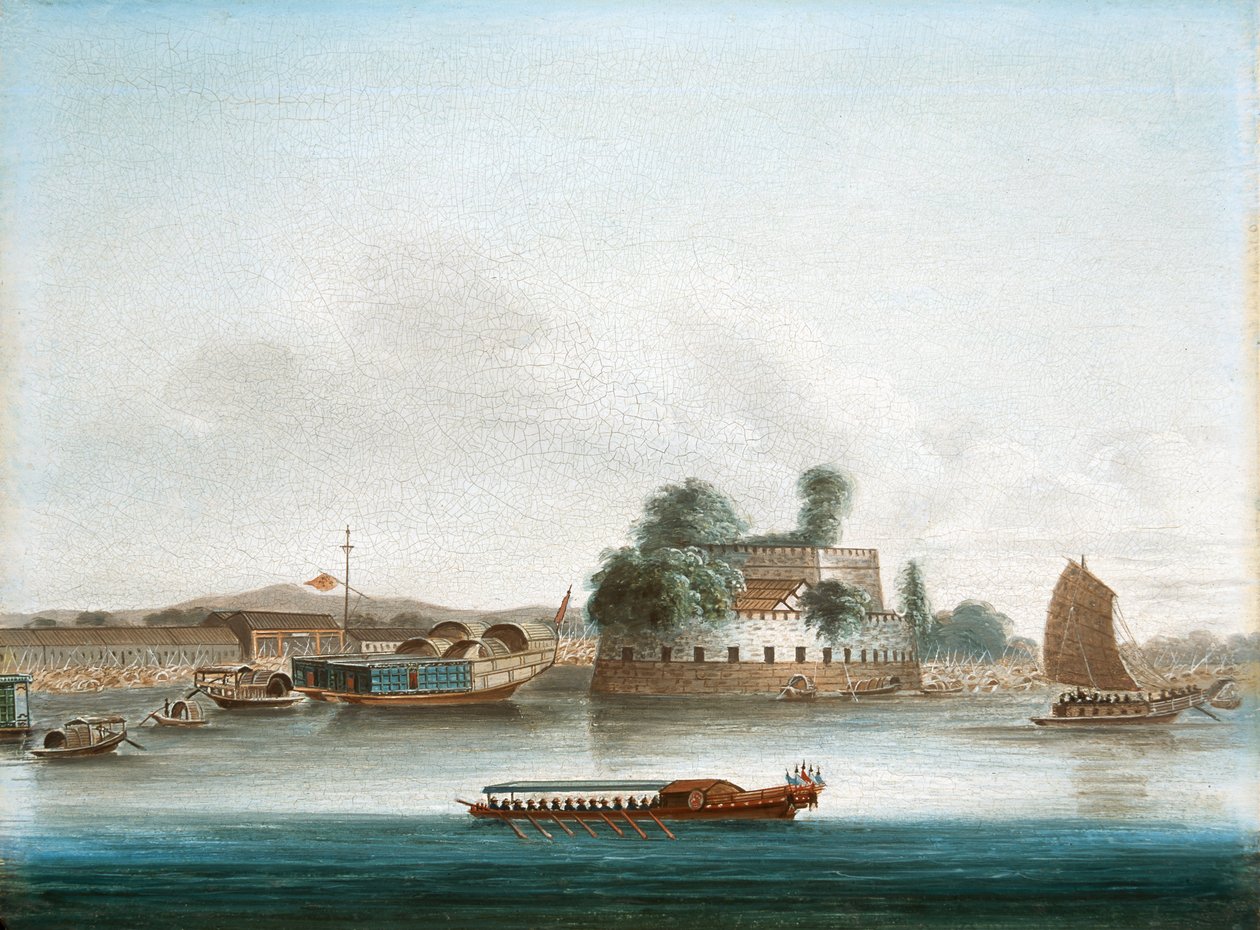 Un forte sul fiume Canton da Unknown artist