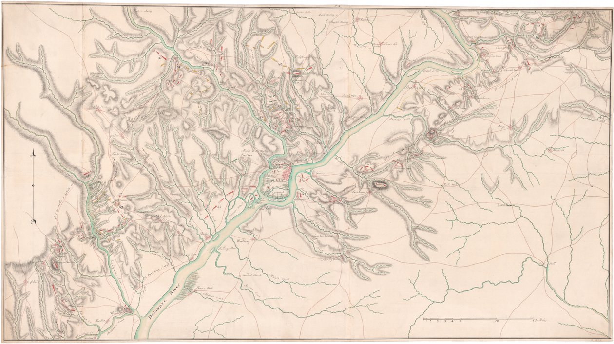 Mappa che mostra le colonie del Medio Atlantico: Posizioni dell