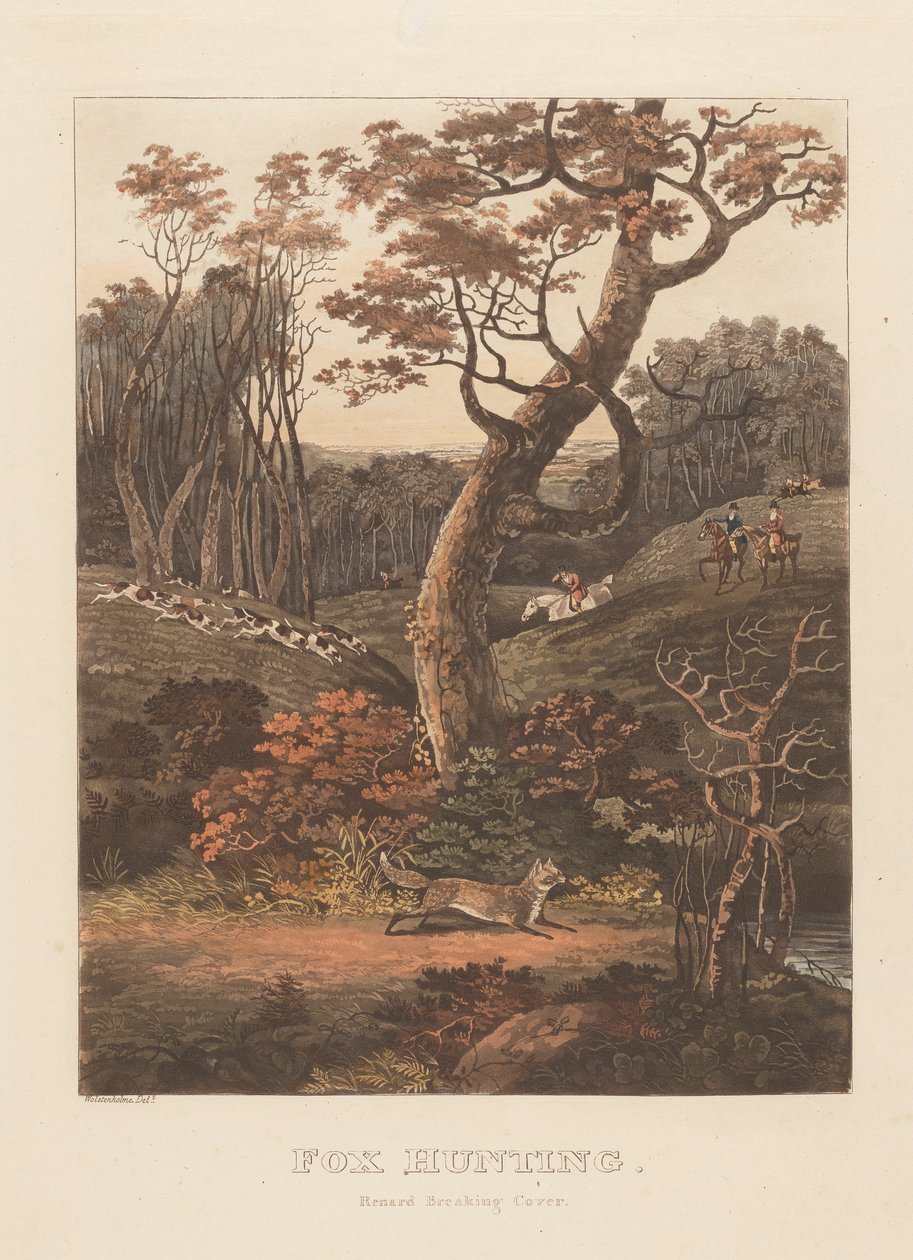 Una Coppia: Caccia alla Volpe; (1) Renard che Rompe la Copertura da Unknown artist